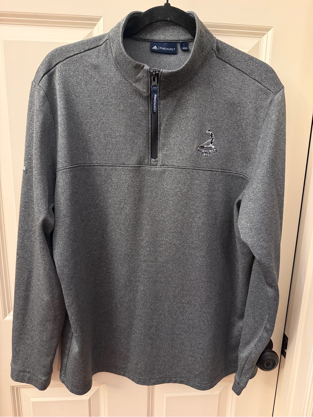 adidas Men's Dark Gray Half-Zip Pullover Sweatshirt